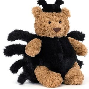 Jellycat Spider Teddy Bear - Black and Brown
